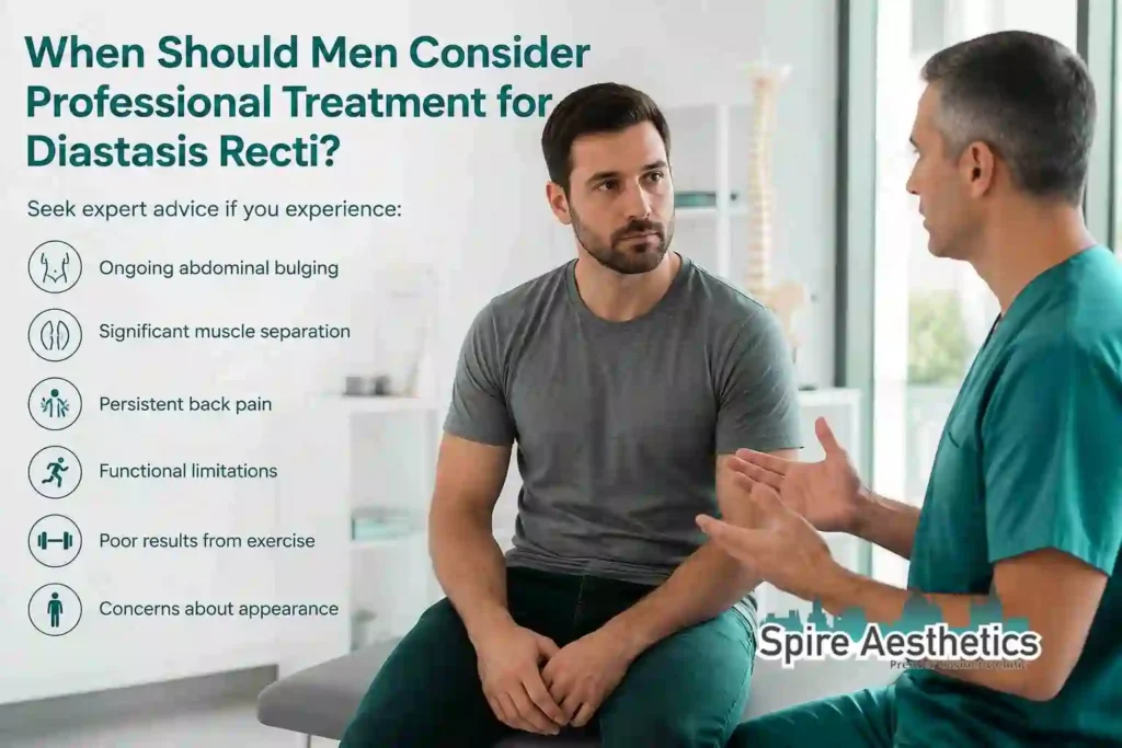 When Should Men Consider Professional Treatment for Diastasis Recti Windsor?