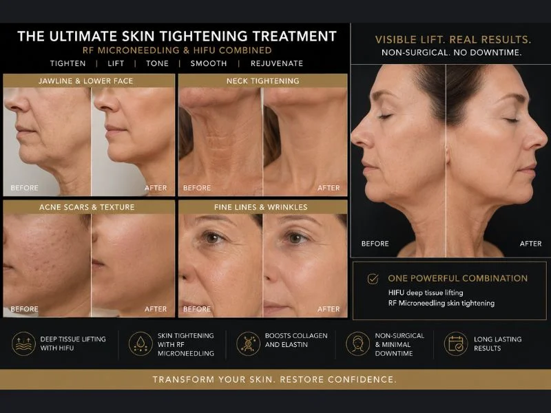 Results of combined treatment for the ultimate skin tightening treatment Windsor